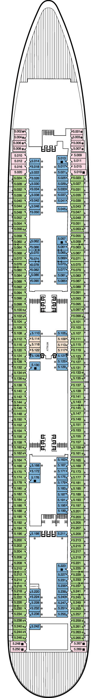 Cunard Queen Mary 2 (844-442-7847): Queen Mary 2 Deck Plan Deck 5 Balconies